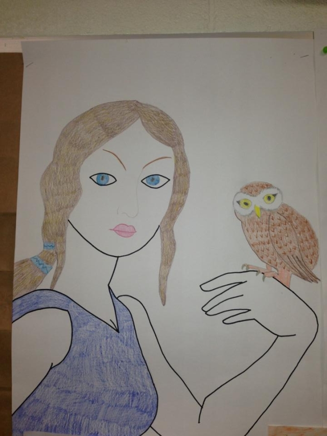 Athena by a 9th grade student. 